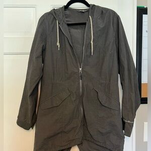 Eddie Bauer Gray Waterproof Trench Jacket